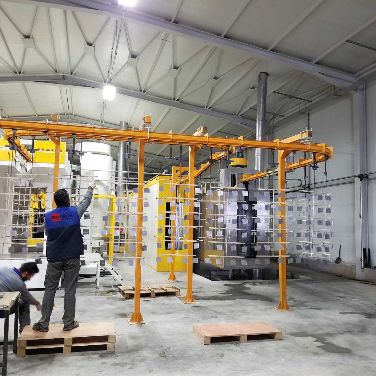 Powder Coating Conveyor Rack Powder Coating Conveyor Systems Power & FreeType for Sale from the ...